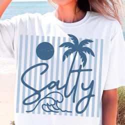 salty shirt coastal beach vibes graphic tee ocean lover summer outfit