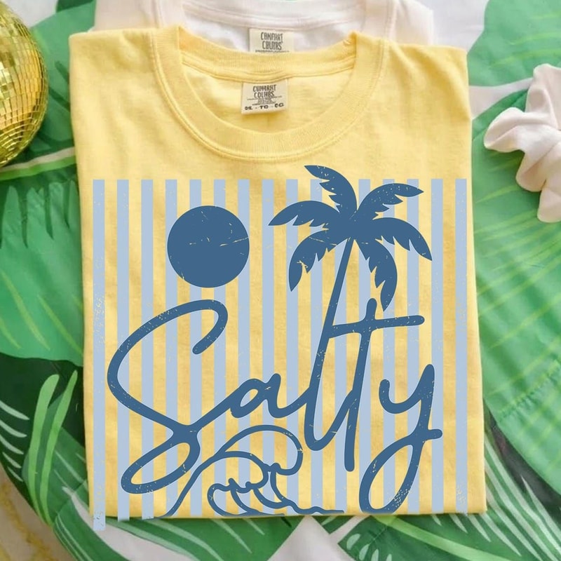 Salty Shirt Coastal Beach Vibes Graphic Tee Ocean Lover Summer Outfit 1