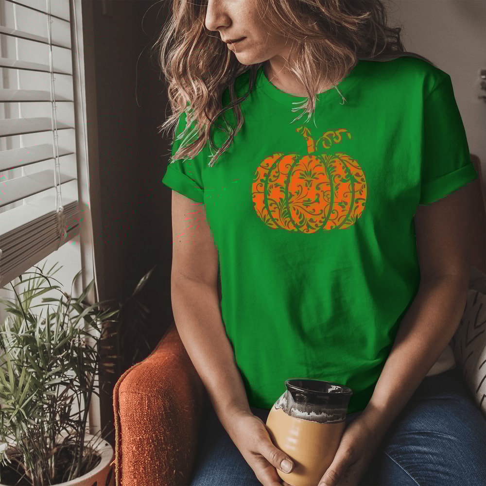 Floral Pumpkin Halloween Shirt Vintage Fall Aesthetic Graphic Tee Cute Autumn Gift For Women 1