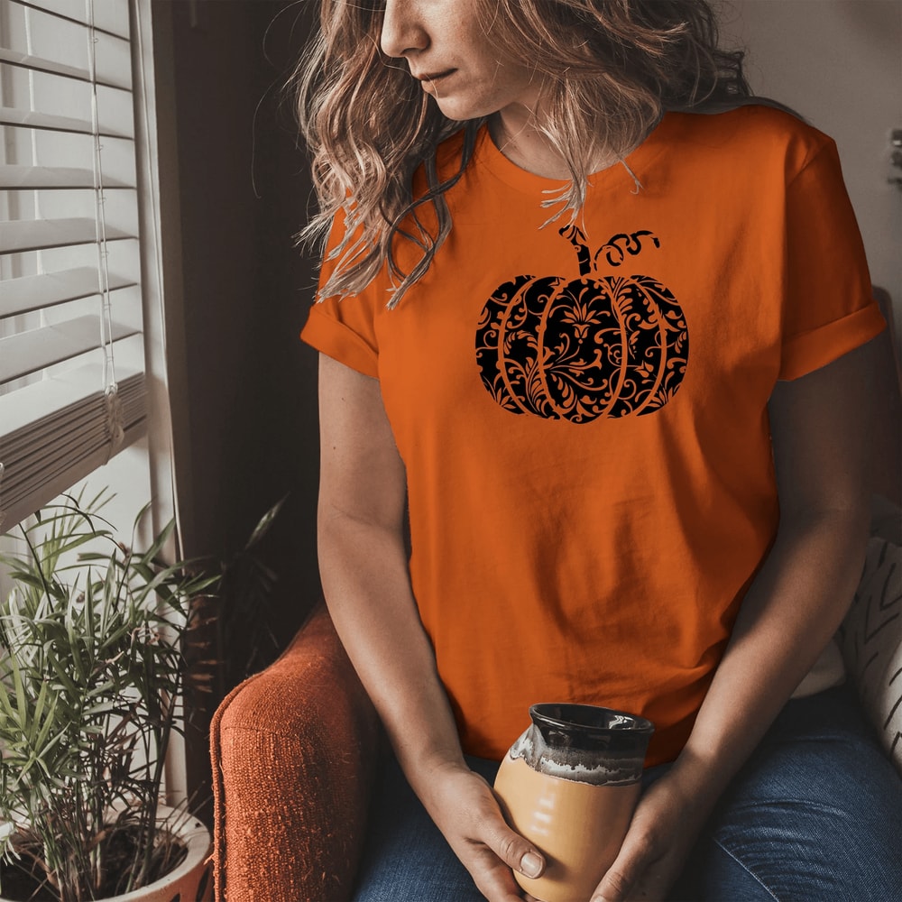 Floral Pumpkin Halloween Shirt Vintage Fall Aesthetic Graphic Tee Cute Autumn Gift For Women 4