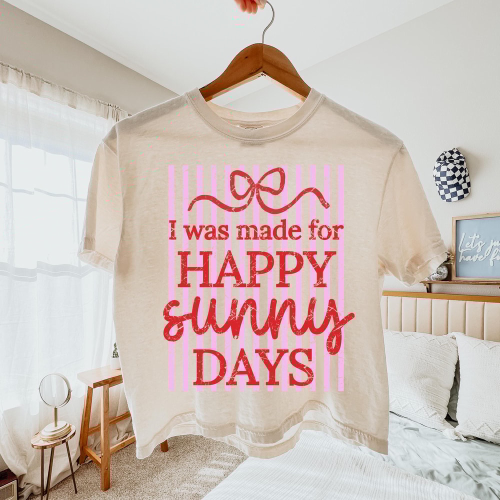 Happy Sunny Days PNG Coquette Preppy Summer Design 1