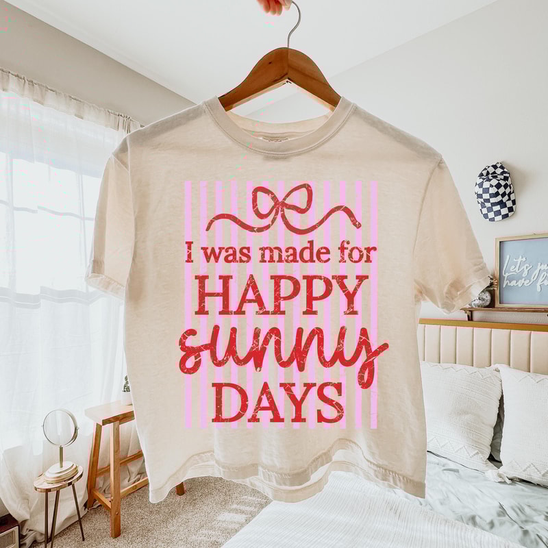 Happy Sunny Days PNG Coquette Preppy Summer Design 1