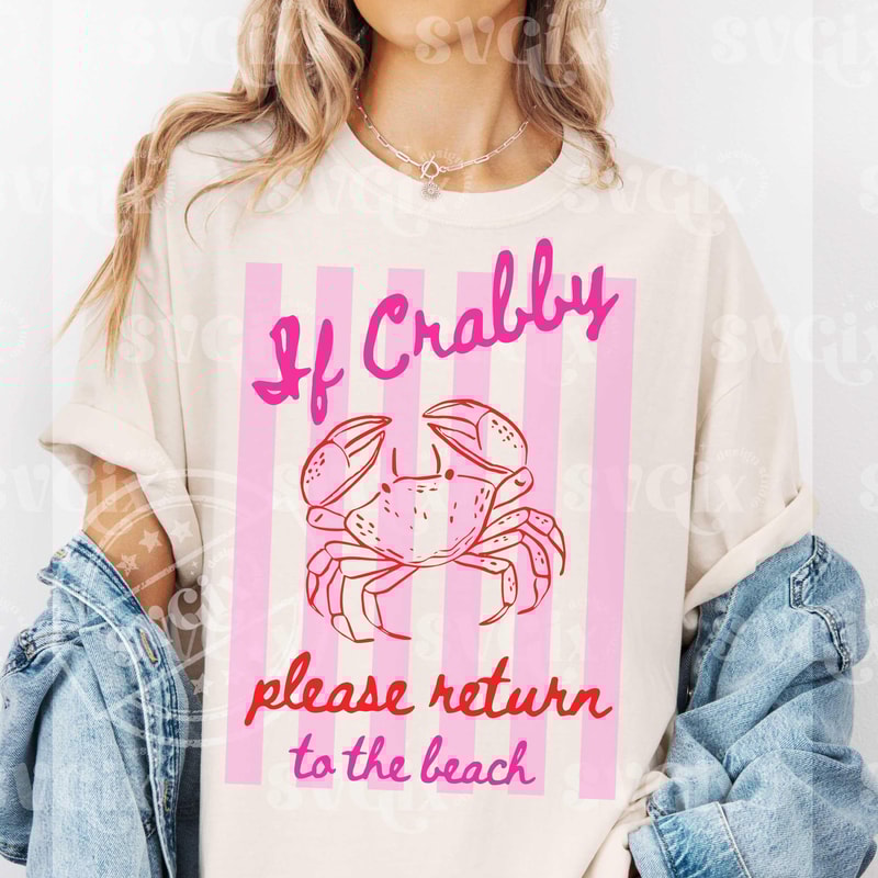 If Crabby Please Return To The Beach Shirt Funny Crab Graphic Summer Tee Gift 0