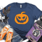 Funny Pumpkin Face Halloween Shirt Classic Jack O Lantern Graphic Tee Easy Costume Top 0