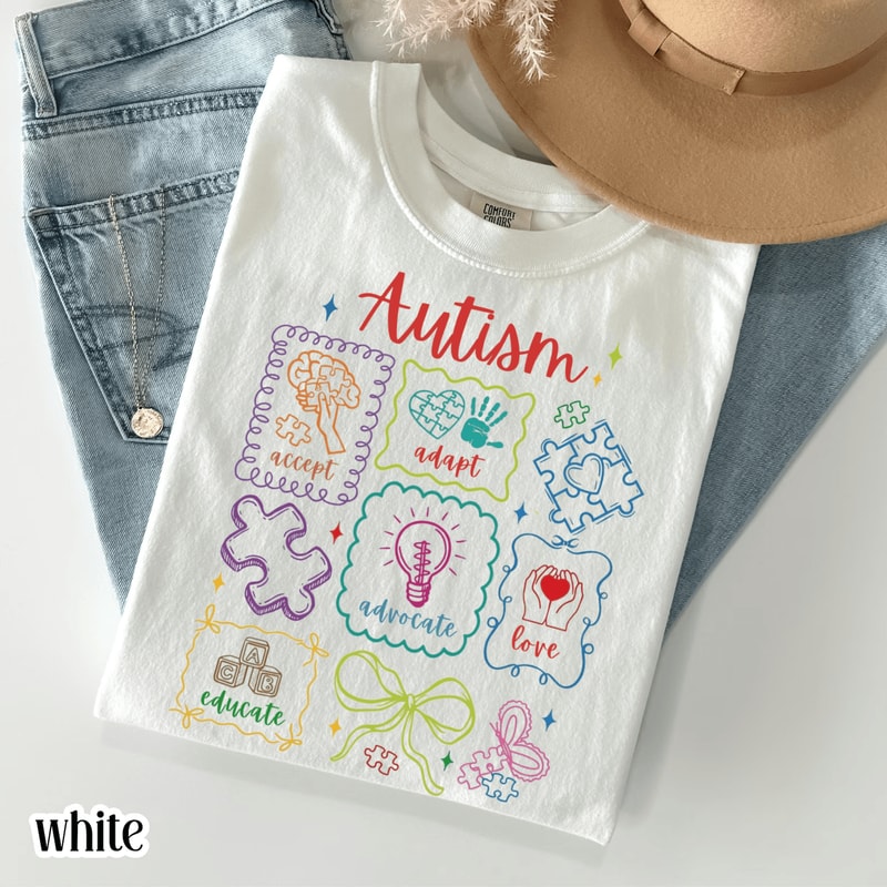Autism Awareness Shirt Comfort Colors Tee Acceptance Advocacy SPED Teacher Gift 4