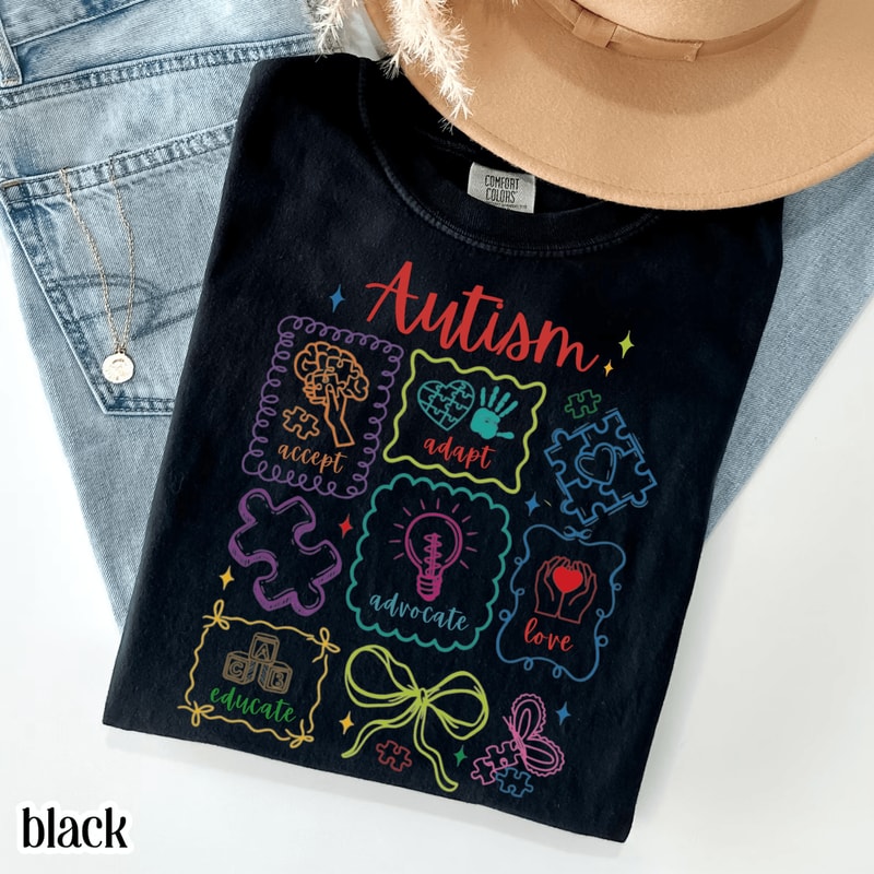 Autism Awareness Shirt Comfort Colors Tee Acceptance Advocacy SPED Teacher Gift 5