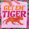 Get Em Tiger PNG Retro Preppy Distressed Design 2