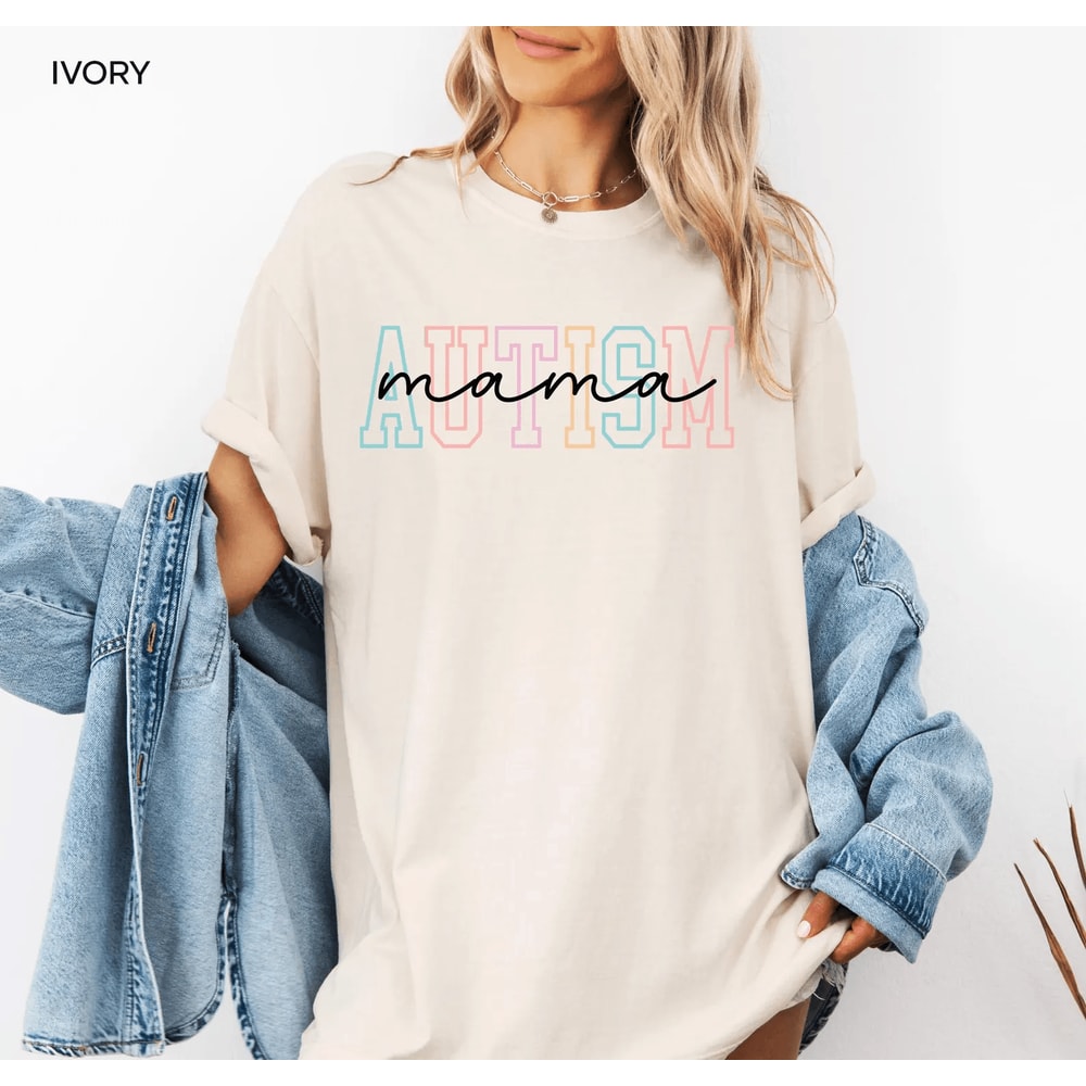Comfort Colors Autism Mama Shirt Neurodiversity Awareness Mom Tee Gift 1