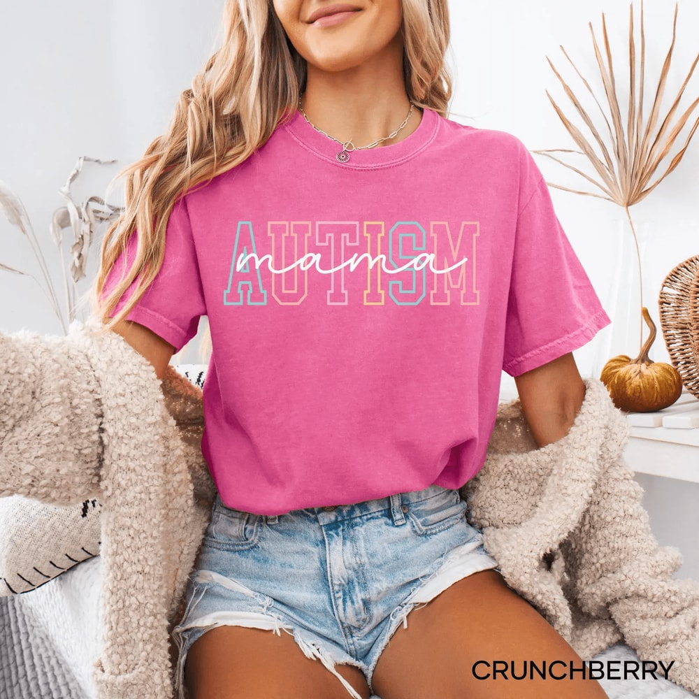 Comfort Colors Autism Mama Shirt Neurodiversity Awareness Mom Tee Gift 3