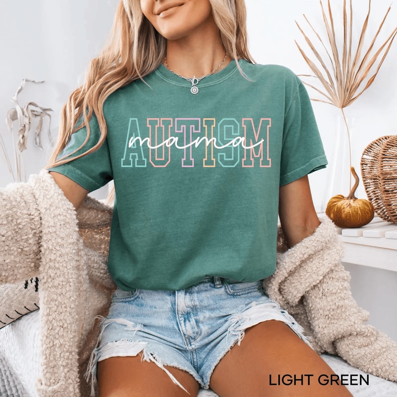 Comfort Colors Autism Mama Shirt Neurodiversity Awareness Mom Tee Gift 5