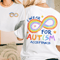 Personalized Rainbow Infinity Autism Awareness Shirt Custom Family Support Comfort Tee 3