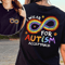 Personalized Rainbow Infinity Autism Awareness Shirt Custom Family Support Comfort Tee 0