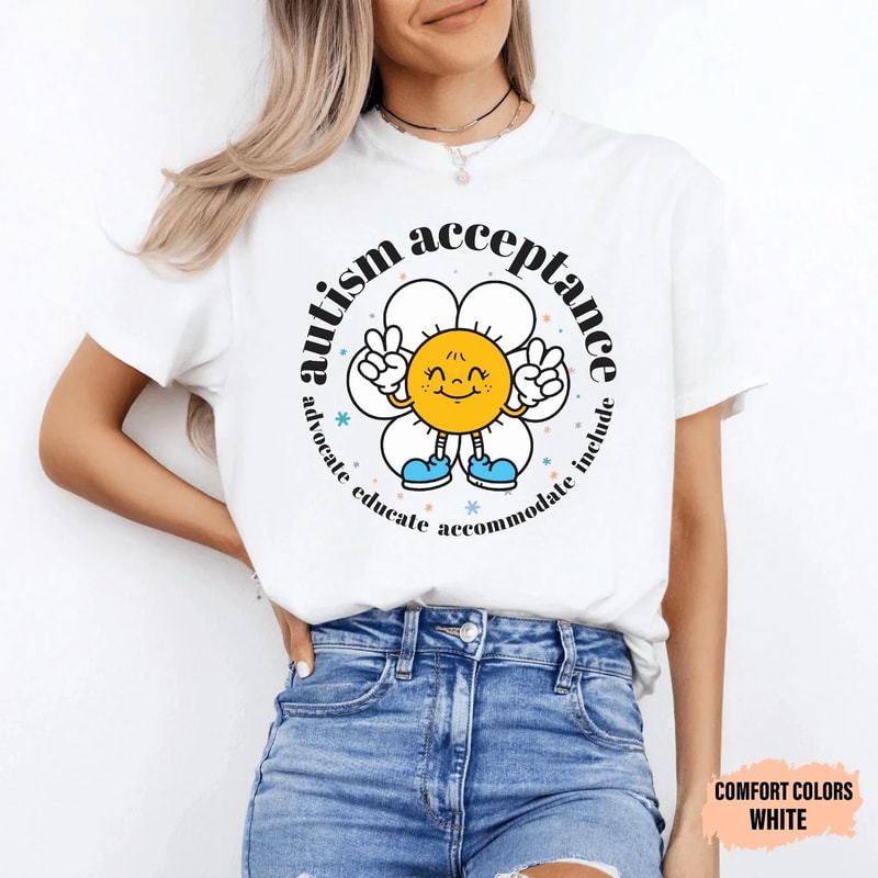 Advocate Educate Include Autism Awareness Shirt Comfort Colors Neurodiversity Tee 3