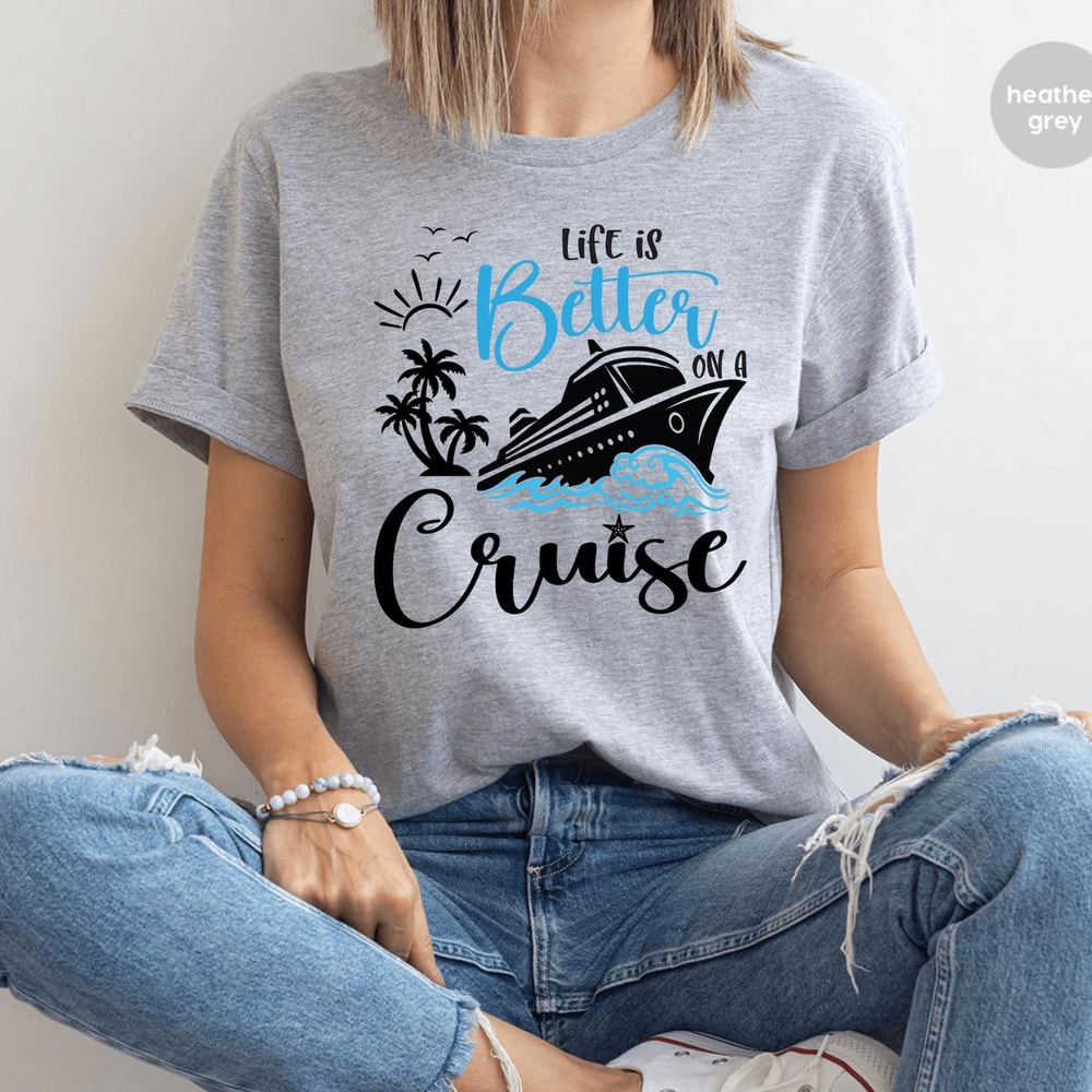 Life Is Better On A Cruise Shirt Comfort Colors Family Cruise Vacation Tee 4