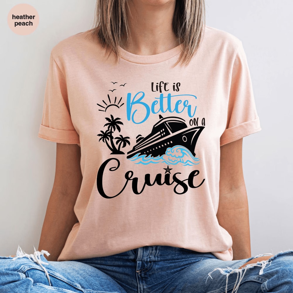 Life Is Better On A Cruise Shirt Comfort Colors Family Cruise Vacation Tee 5