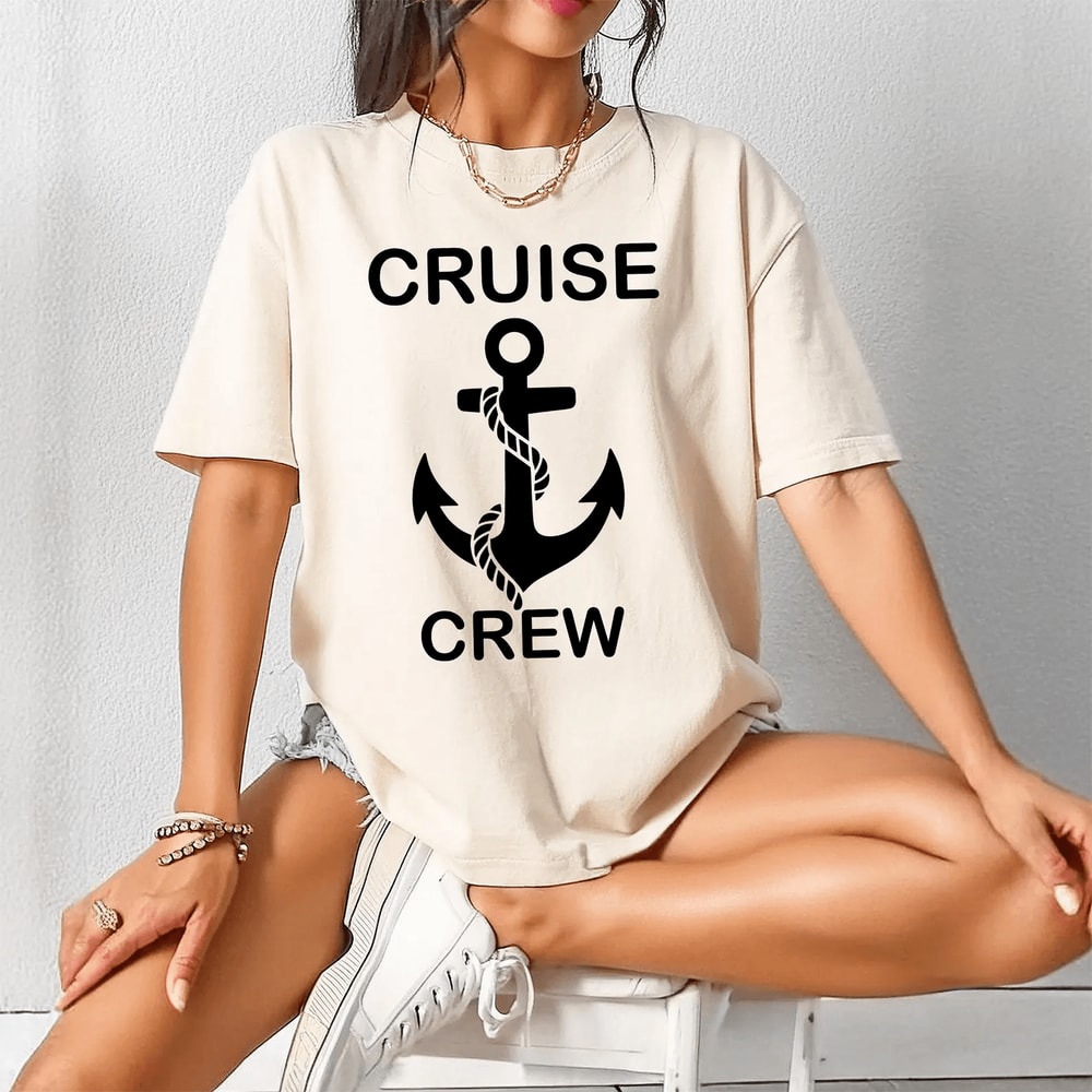 Custom Cruise Crew Shirt Personalized Anchor Family Vacation Matching Tee 1