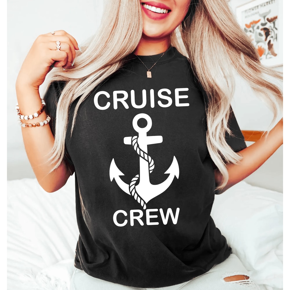 Custom Cruise Crew Shirt Personalized Anchor Family Vacation Matching Tee 0