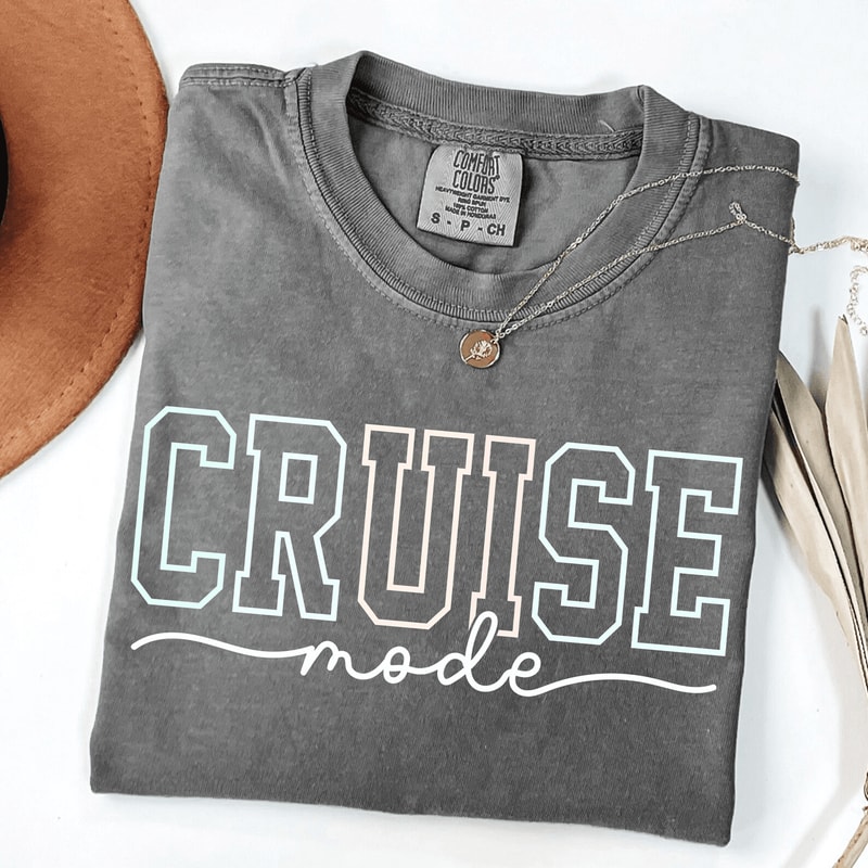 Cruise Mode Shirt Comfort Colors Family Matching Cruise Vacation Tee 2