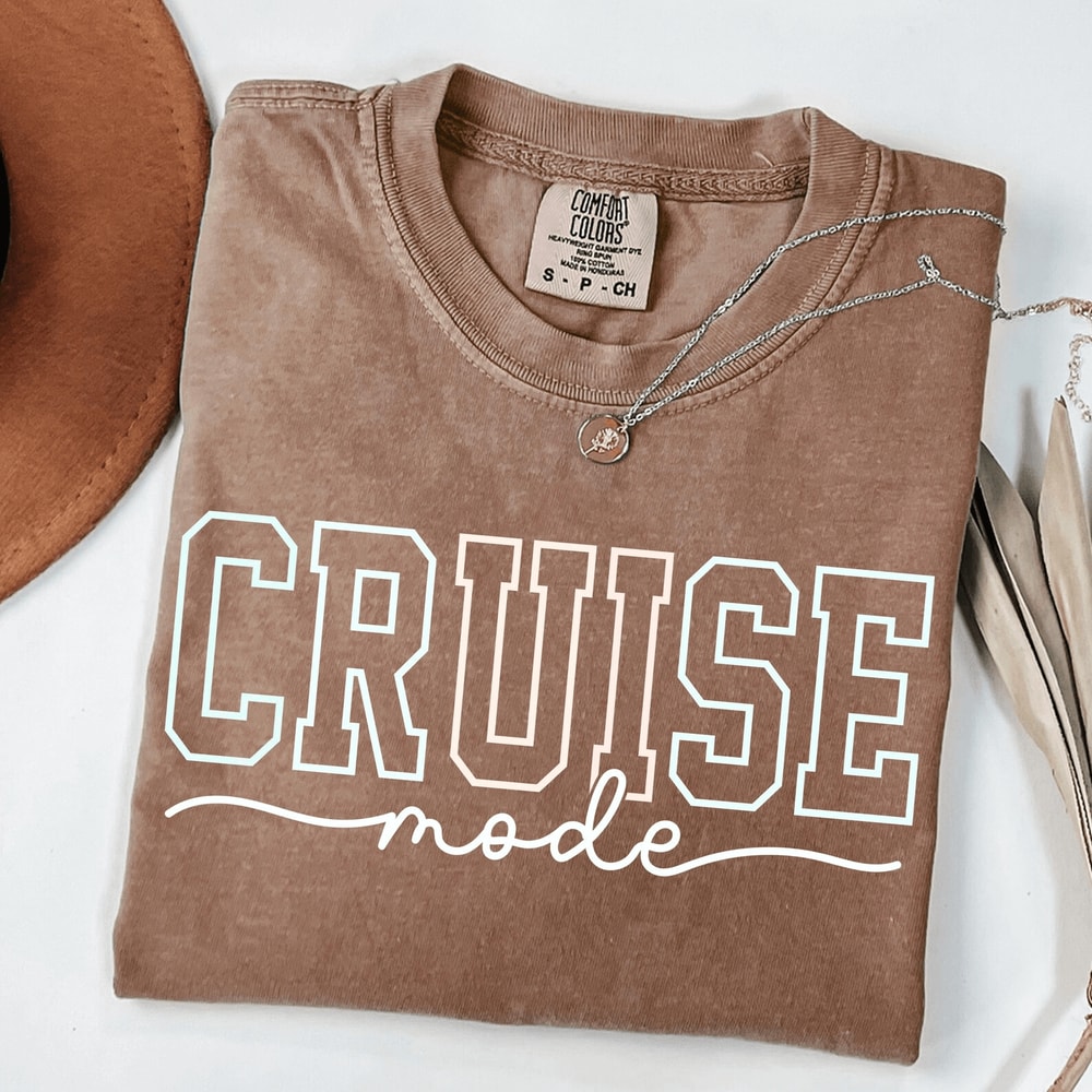 Cruise Mode Shirt Comfort Colors Family Matching Cruise Vacation Tee 3