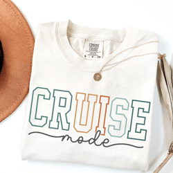 cruise mode shirt comfort colors – family matching cruise vacation tee