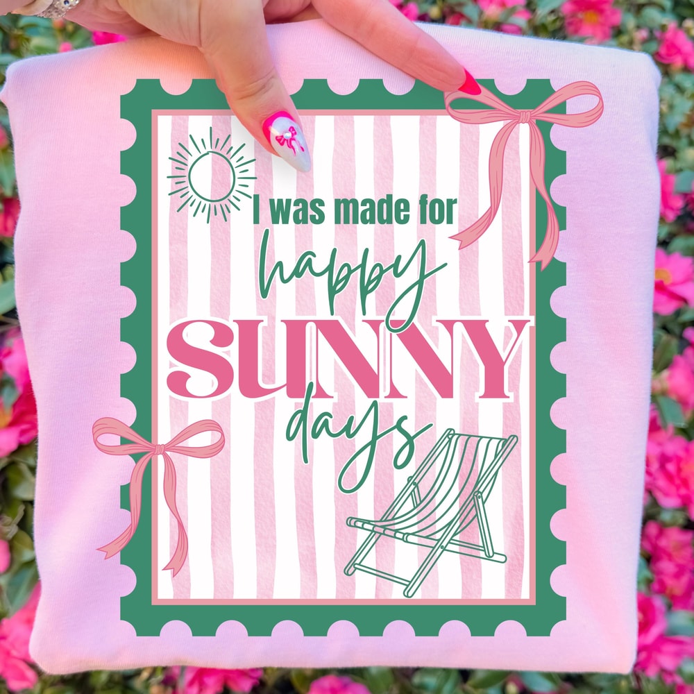 Happy Sunny Days Coquette Preppy TShirt 2