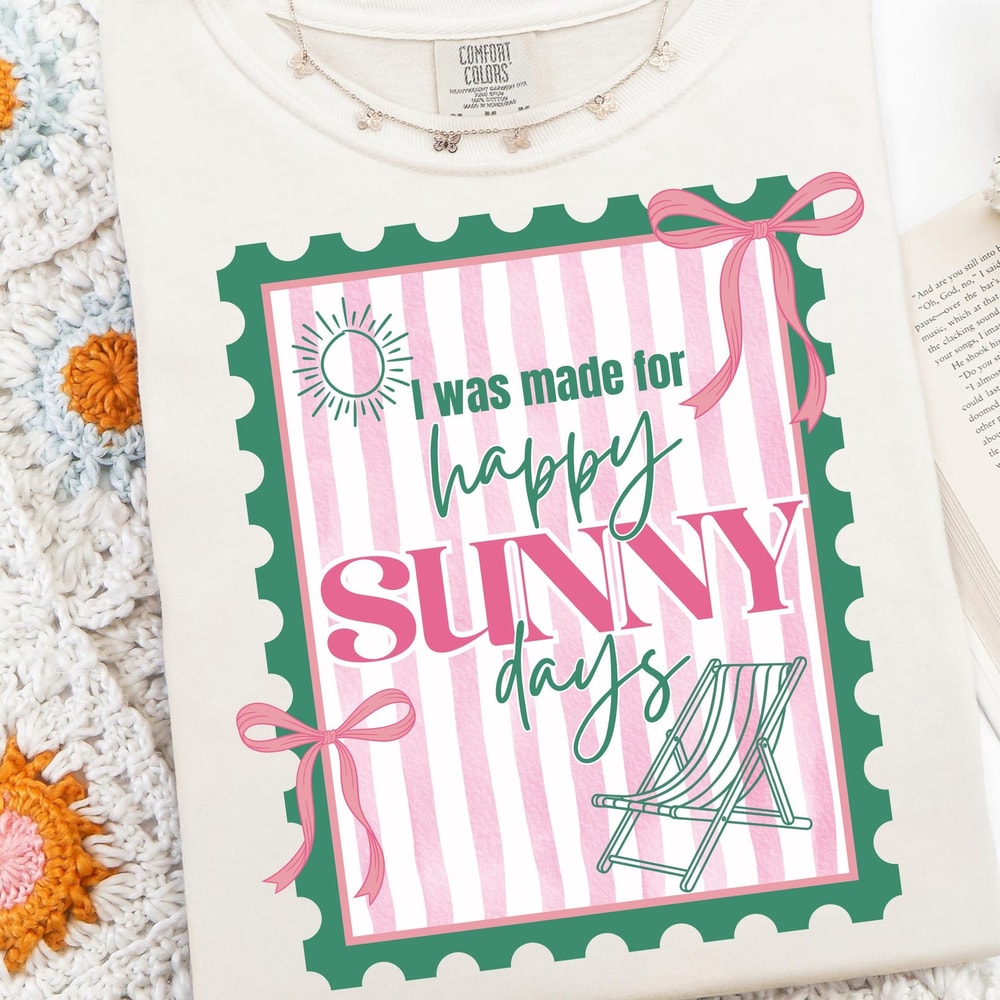 Happy Sunny Days Coquette Preppy TShirt 3