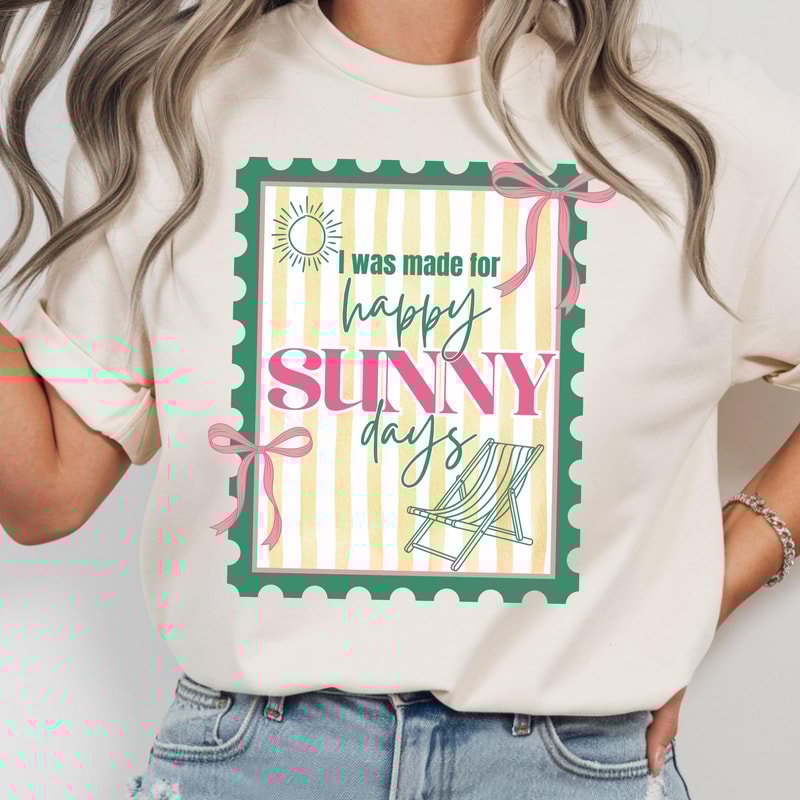 Happy Sunny Days Coquette Preppy TShirt 0