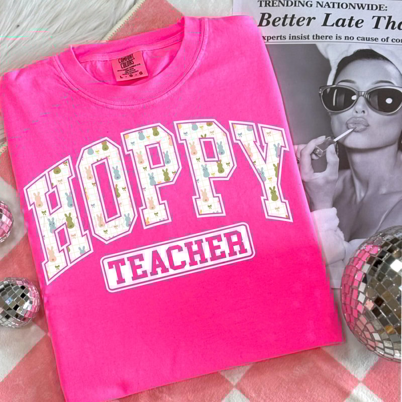 Hoppy Teacher Bunny Easter TShirt