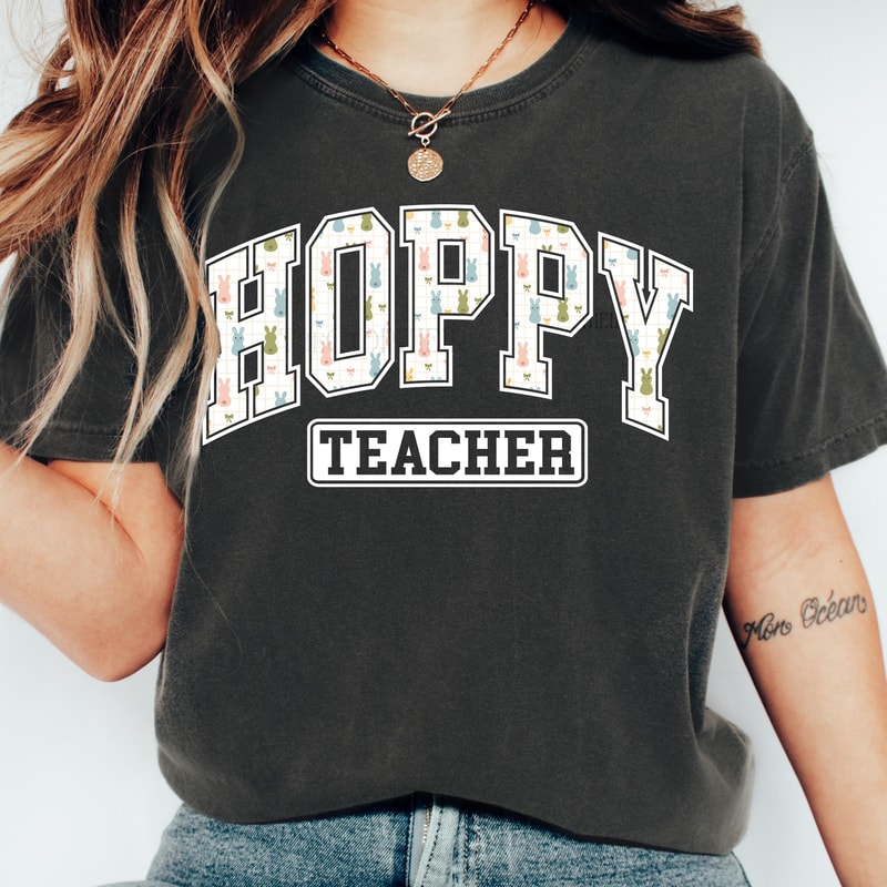 Hoppy Teacher Bunny Easter TShirt