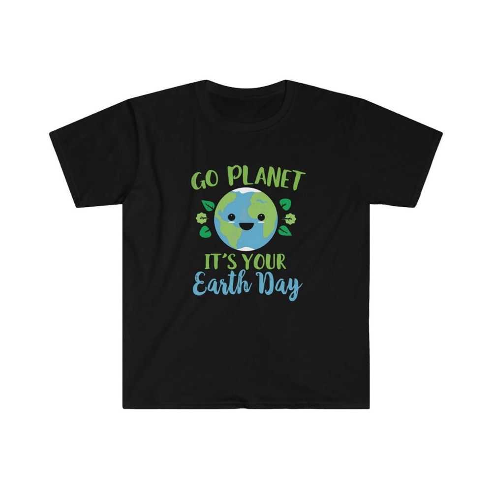 Cute Go Planet Earth Day Shirt Funny Earth Day T Shirt Kawaii Planet Graphic Tee 0