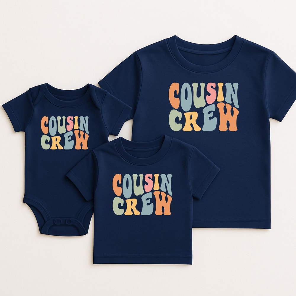 Cousin Crew Shirts Matching Family Graphic Tees Kids Baby Reunion Outfit Set 2