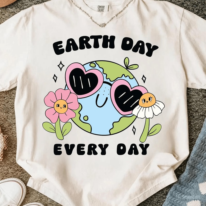 Earth Day Every Day PNG Eco Quote Earth Day PNG Digital Download Save The Planet Design 0