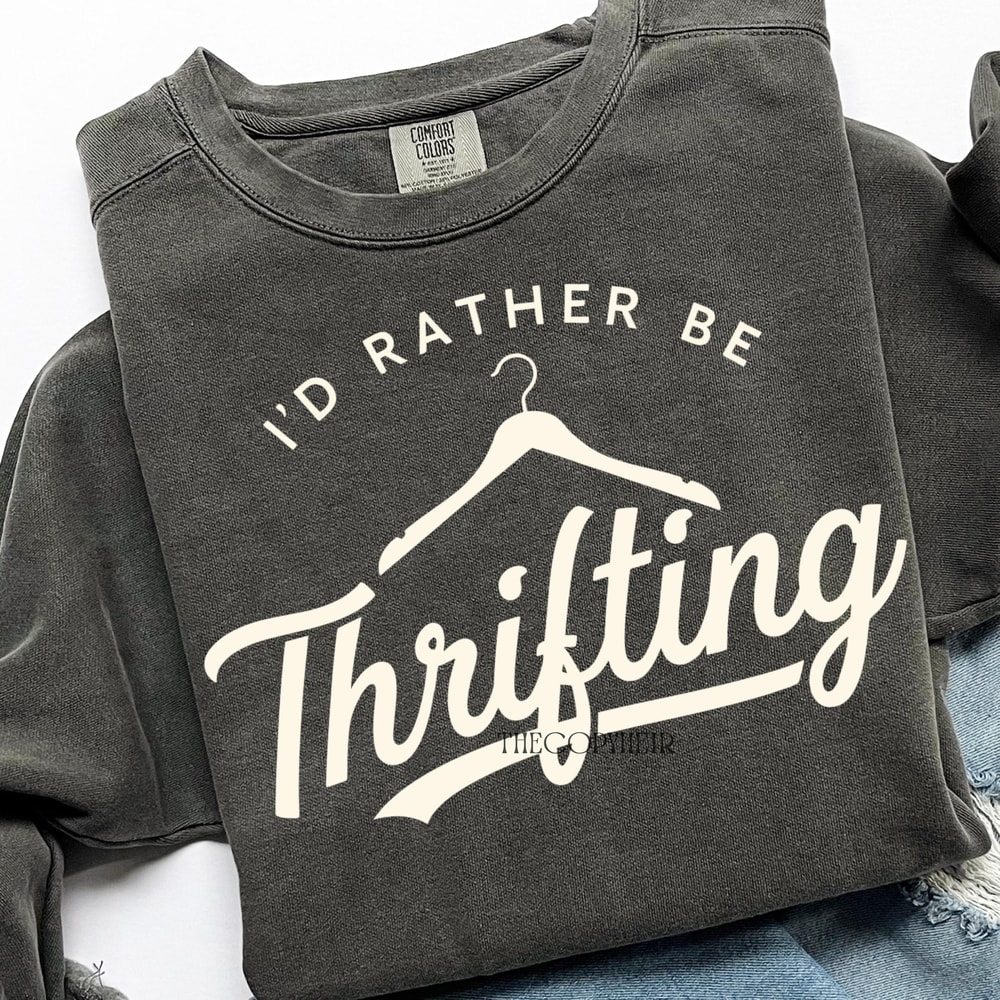 Id Rather Be Thrifting Retro TShirt 1
