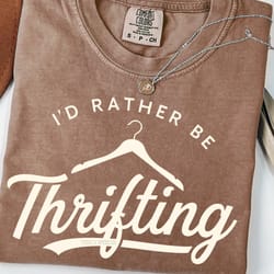 i'd rather be thrifting retro t-shirt