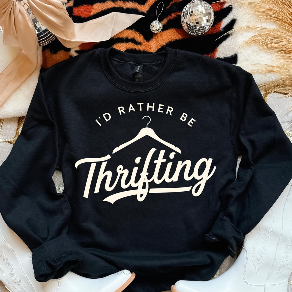 Id Rather Be Thrifting Retro TShirt 3