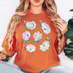 oyster shell shirt, coastal sea shell tee, beach ocean shirt, aesthetic shell graphic tee, coastal grand