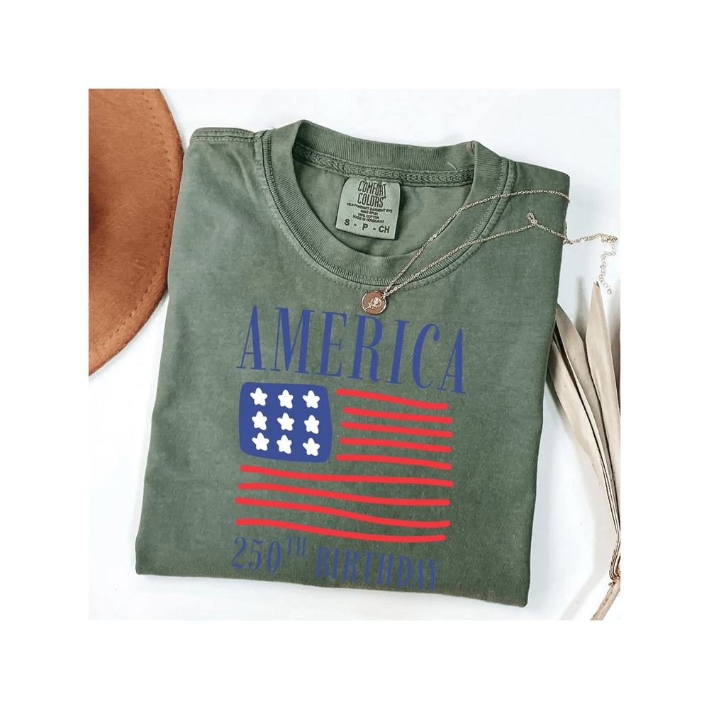 Veteran Fourth Of July Shirt Retro USA Flag 4th Of July Shirt 250th Anniversary Patriotic Tee 0