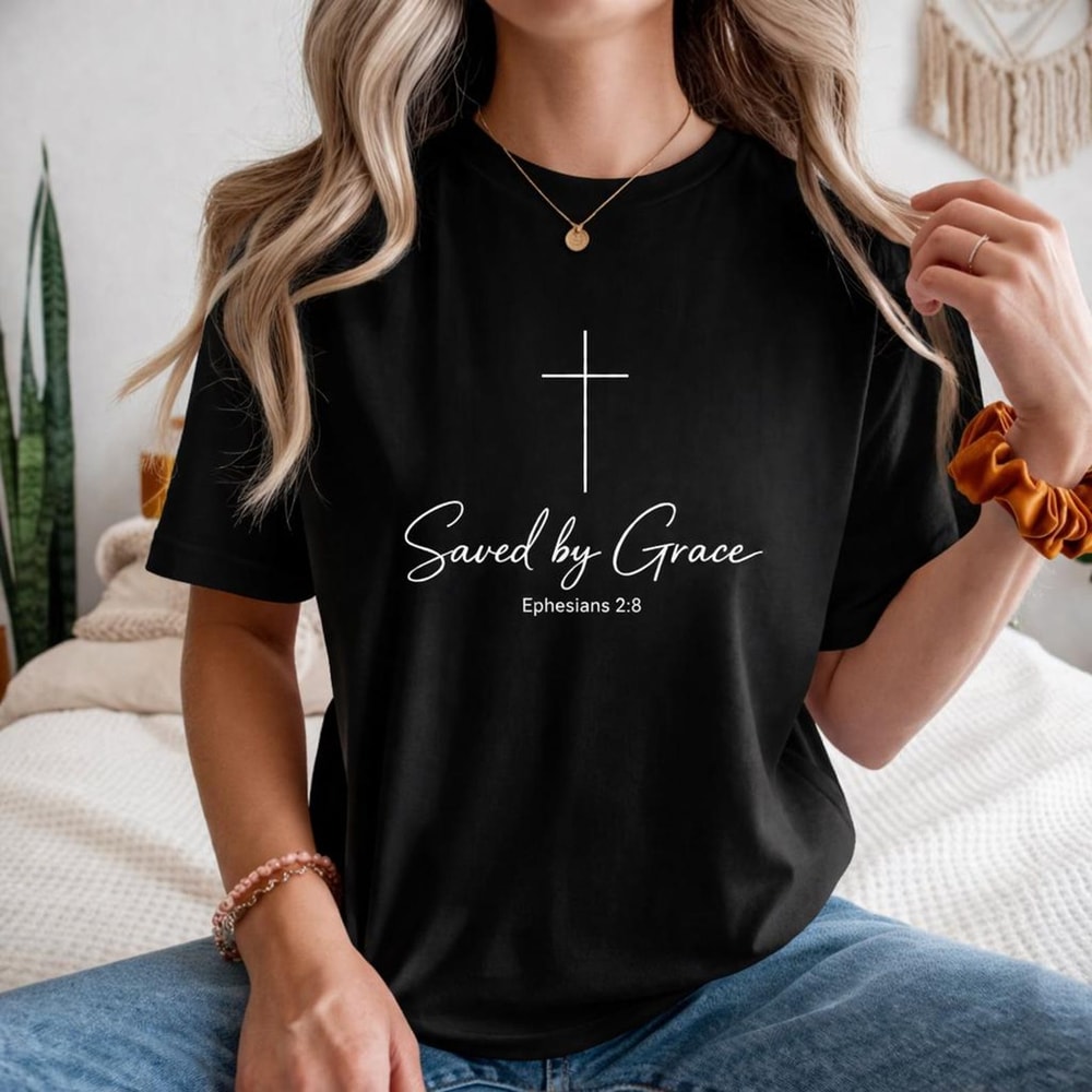 Saved By Grace Baby Onesie Christian Faith Infant Bodysuit Religious Baby Gift 7