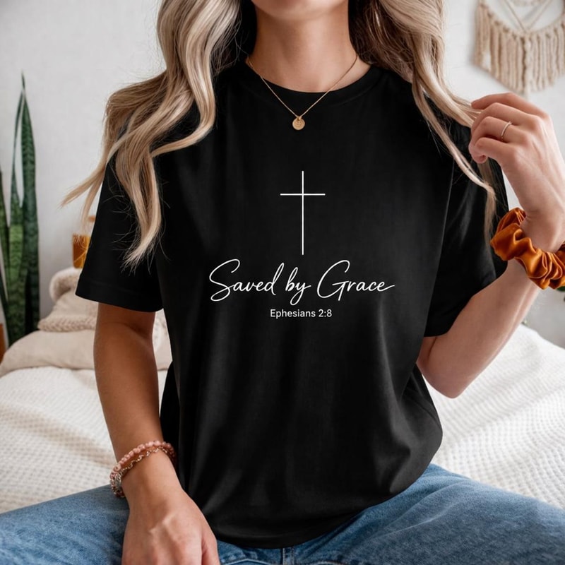 Saved By Grace Baby Onesie Christian Faith Infant Bodysuit Religious Baby Gift 7