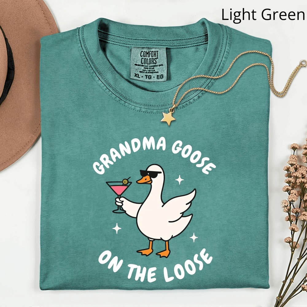 Grandma Goose On The Loose Shirt Funny Grandma Gift Comfort Colors Tee 1