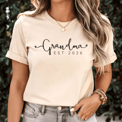 grandma est 2026 shirt custom year personalized grandma gift tee