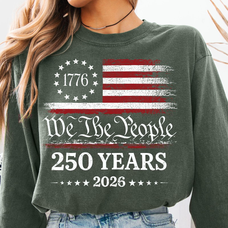 We The People 250 Years Shirt Patriotic American Flag 4th Of July Graphic Tee 4