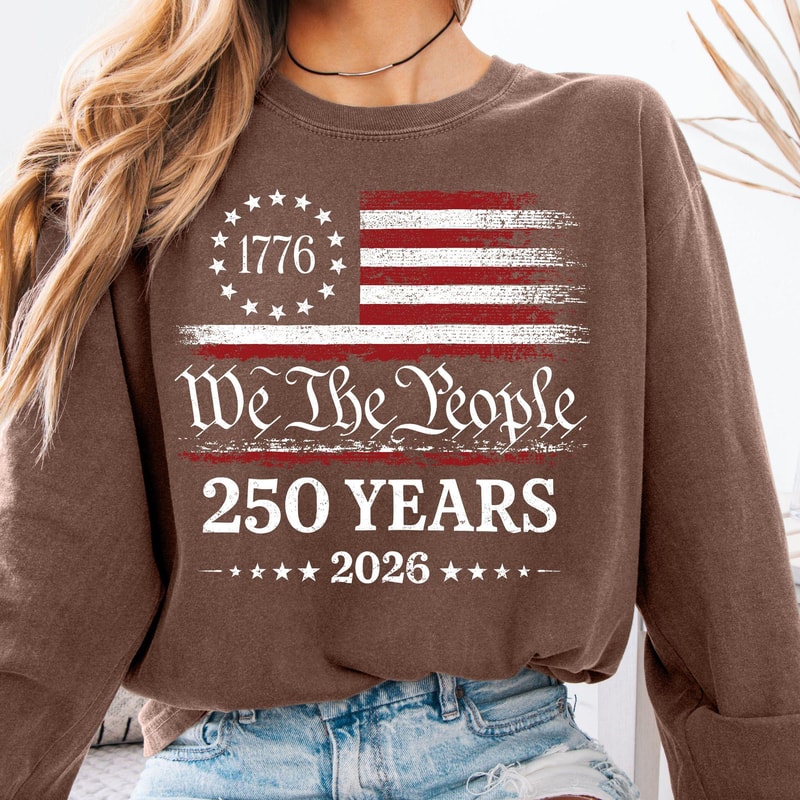 We The People 250 Years Shirt Patriotic American Flag 4th Of July Graphic Tee 5