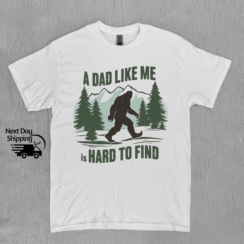 Retro Bigfoot Dad Shirt Funny Fathers Day Gift Vintage Dad Tee 1