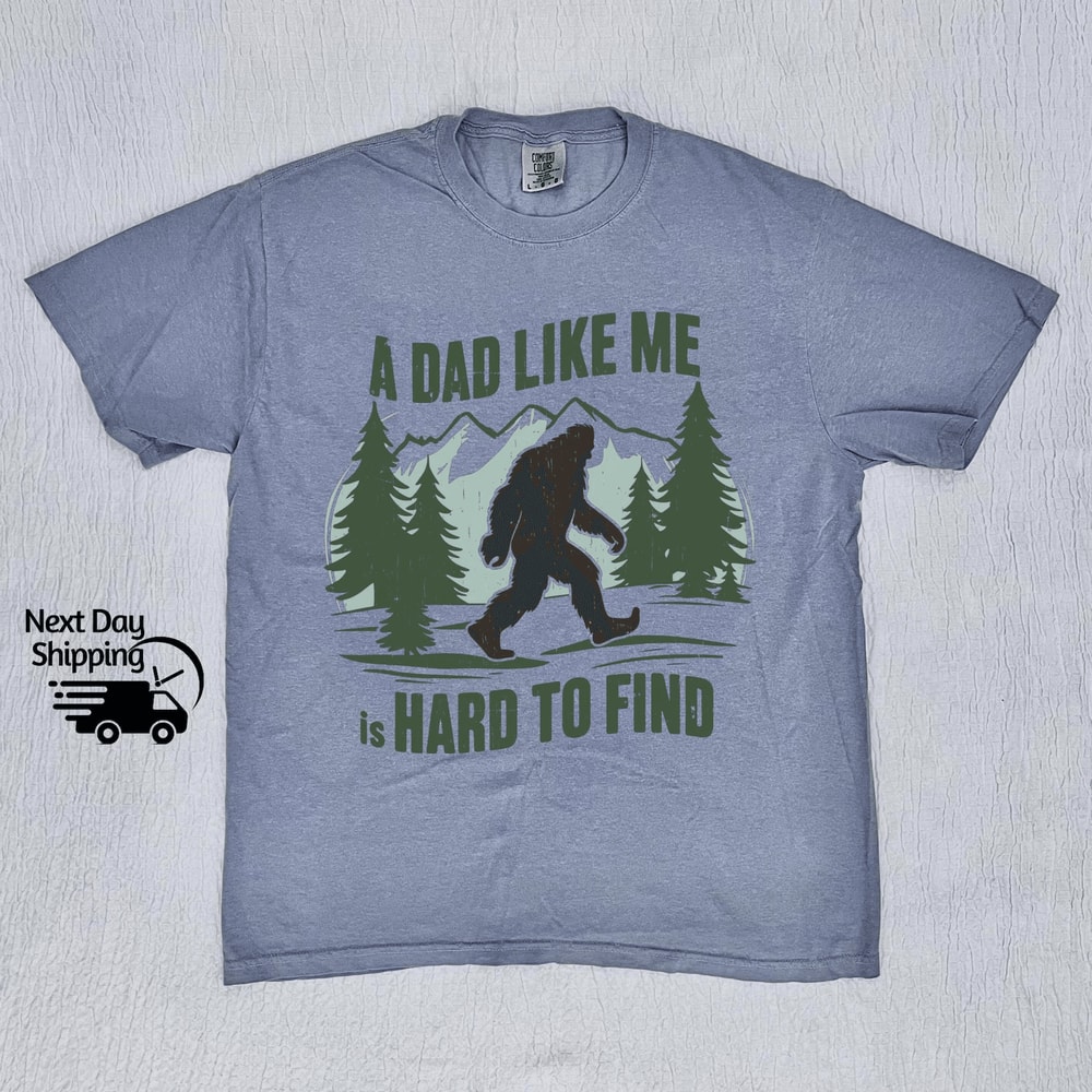 Retro Bigfoot Dad Shirt Funny Fathers Day Gift Vintage Dad Tee 3
