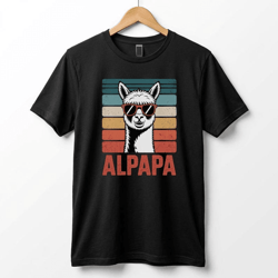retro alpaca dad shirt funny fathers day gift alpaca dad tee