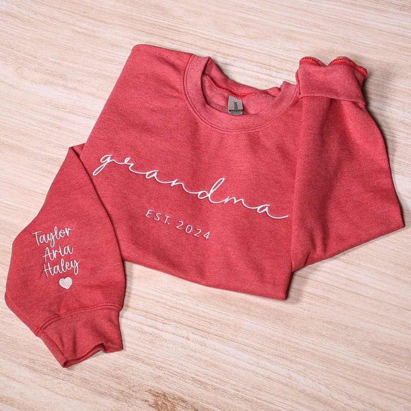 Grandma Sweatshirt Personalized Est Year Custom Grandma Shirt Cozy Gift 1