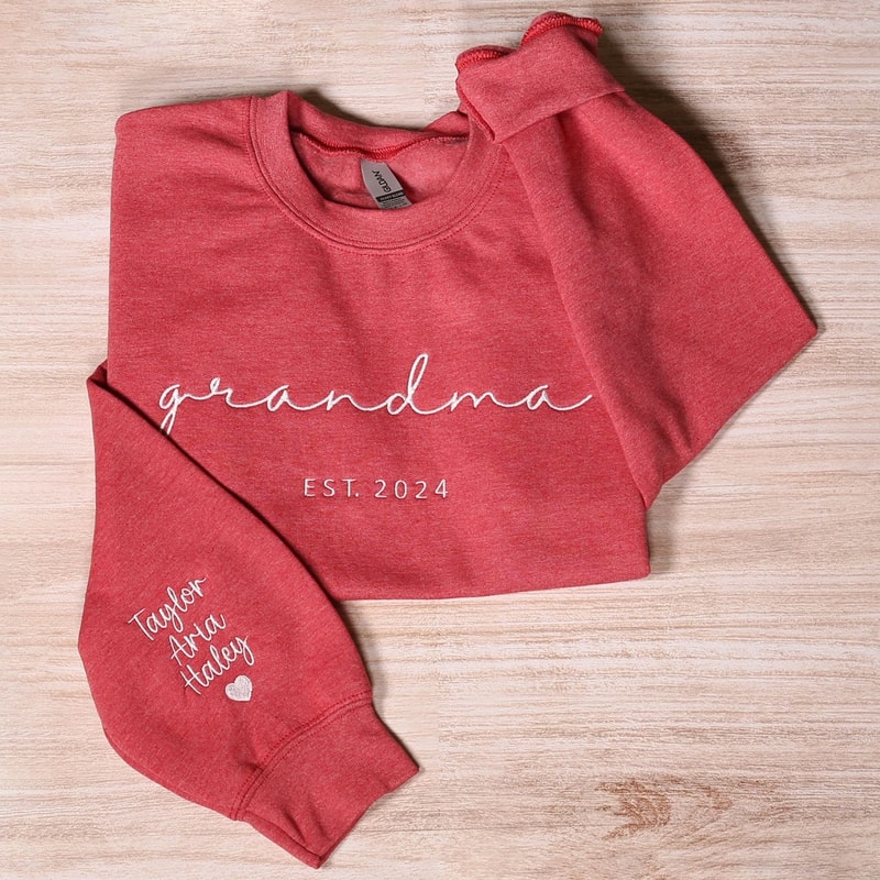 Grandma Sweatshirt Personalized Est Year Custom Grandma Shirt Cozy Gift 2