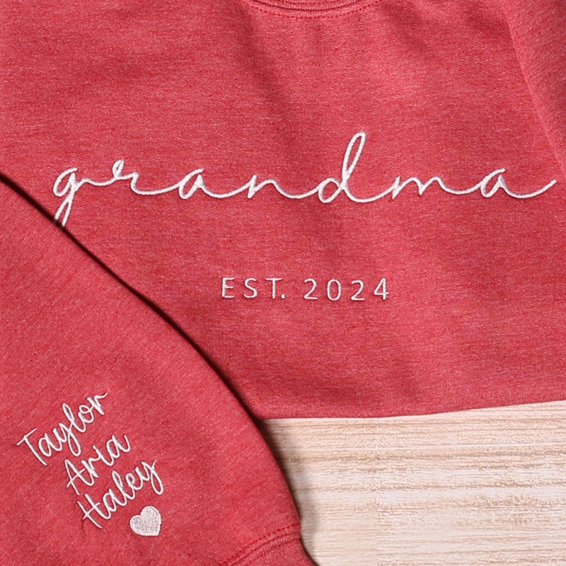 Grandma Sweatshirt Personalized Est Year Custom Grandma Shirt Cozy Gift 3
