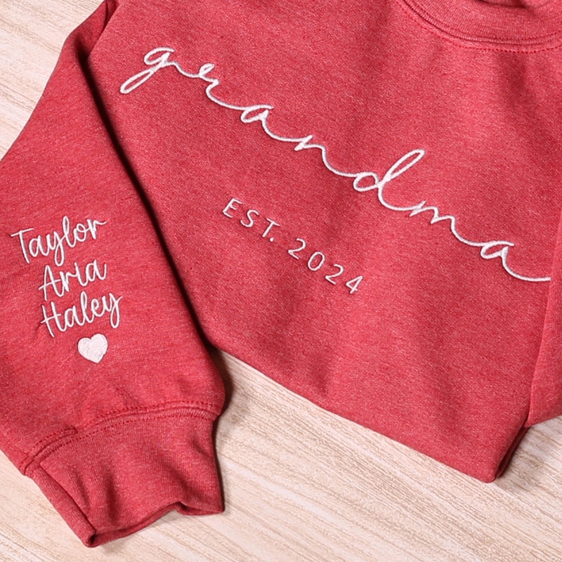 Grandma Sweatshirt Personalized Est Year Custom Grandma Shirt Cozy Gift 4